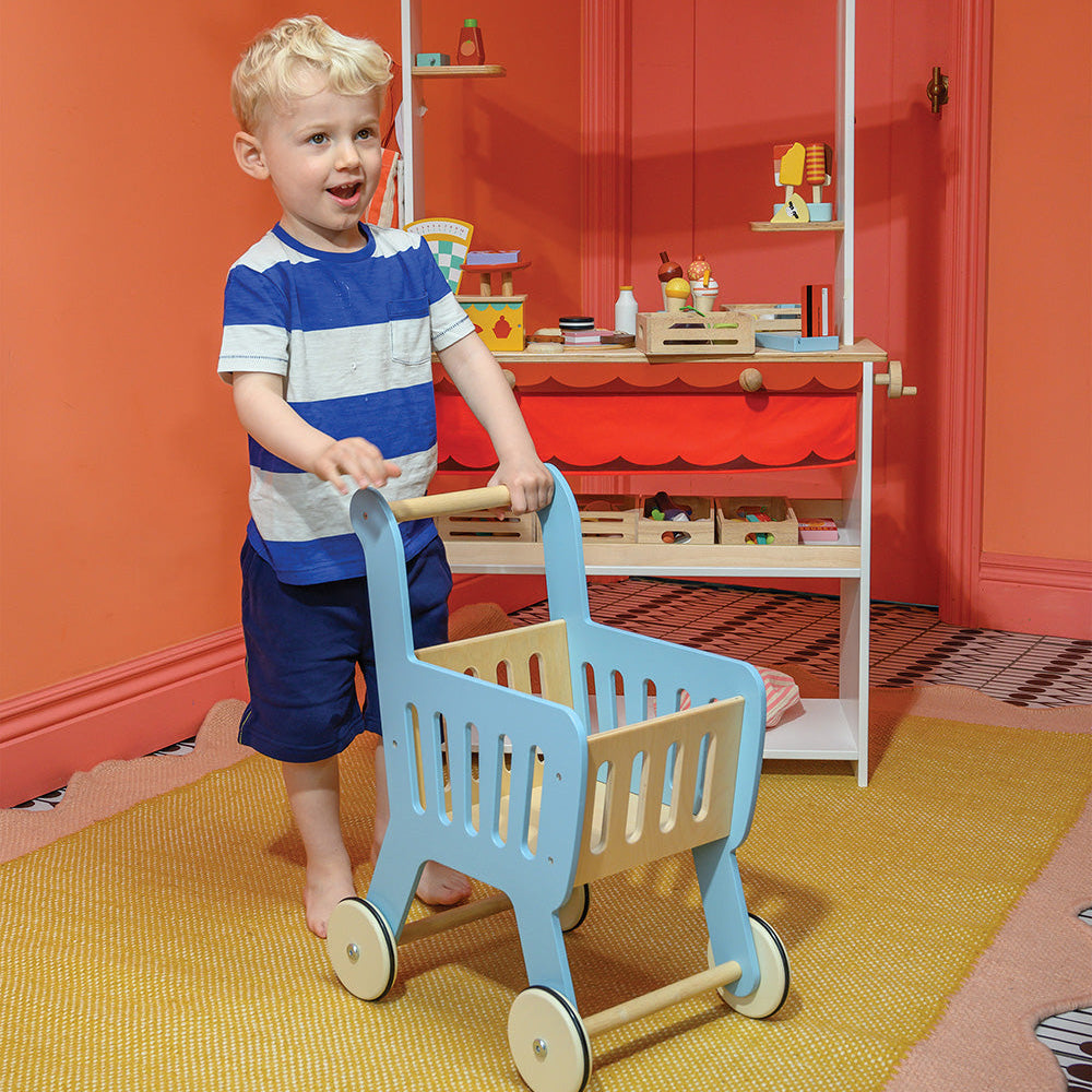  Mentari -  Wood Shopping Cart -  Preschool