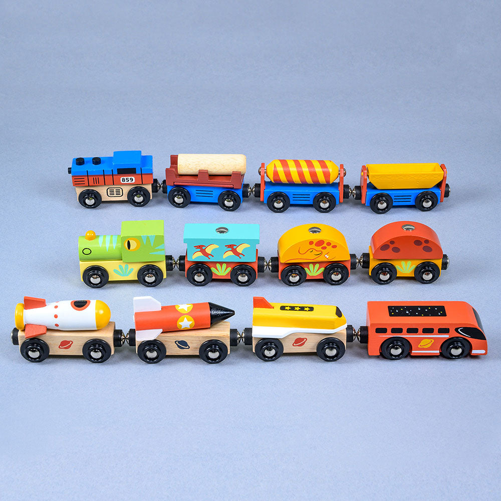  Mentari -  Wood Trains Bundle -  Preschool