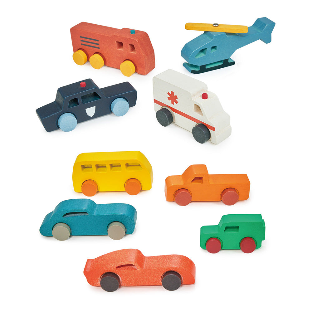  Mentari -  Wood Vehicles Bundle -  Preschool