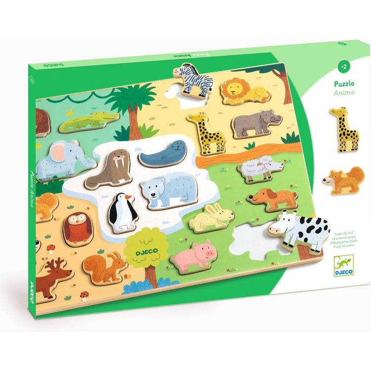 Djeco -  Wooden Animal Puzzle -  Puzzles