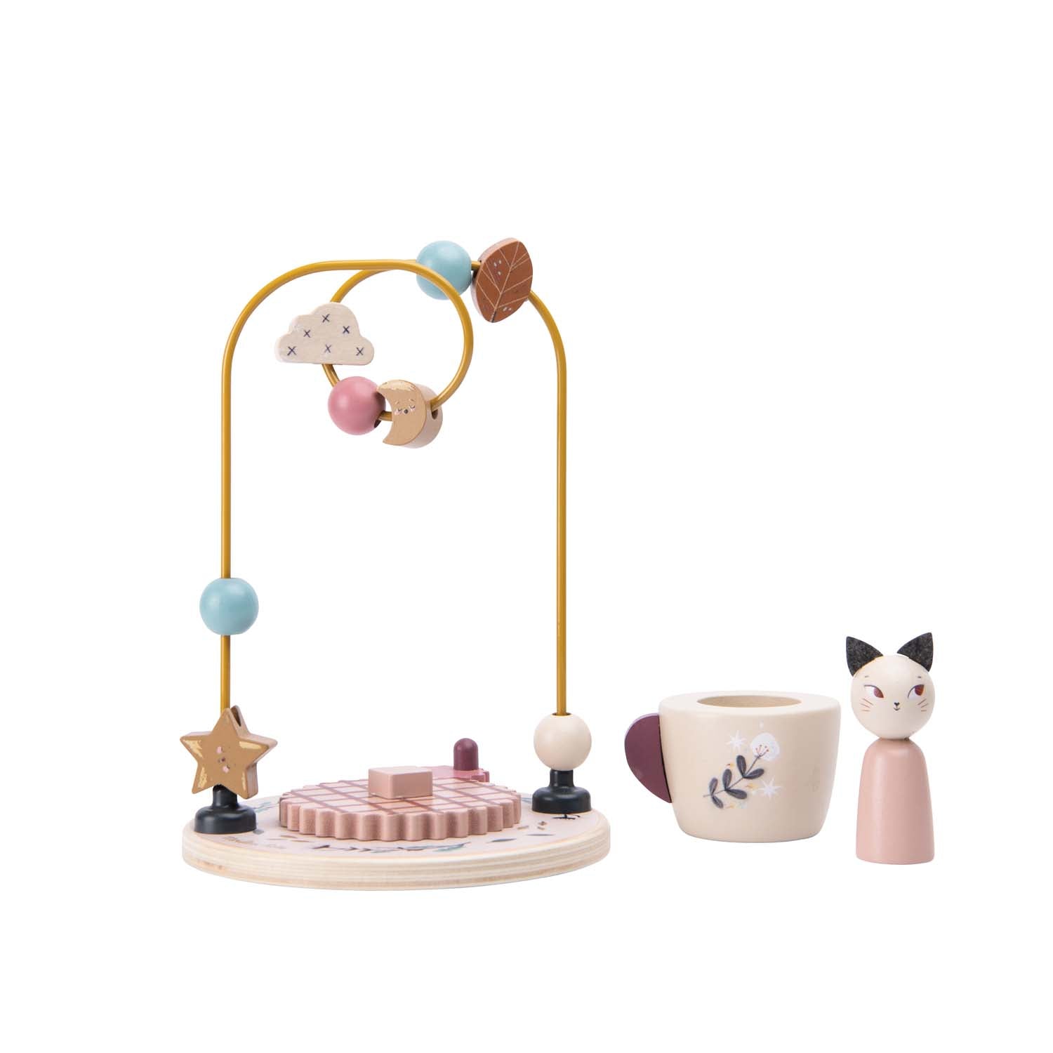  Moulin Roty -  Wooden Bead Maze - After the Rain -  Infants