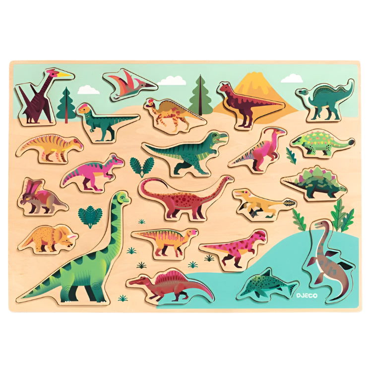  Djeco -  Wooden Dinosaur Puzzle -  Puzzles