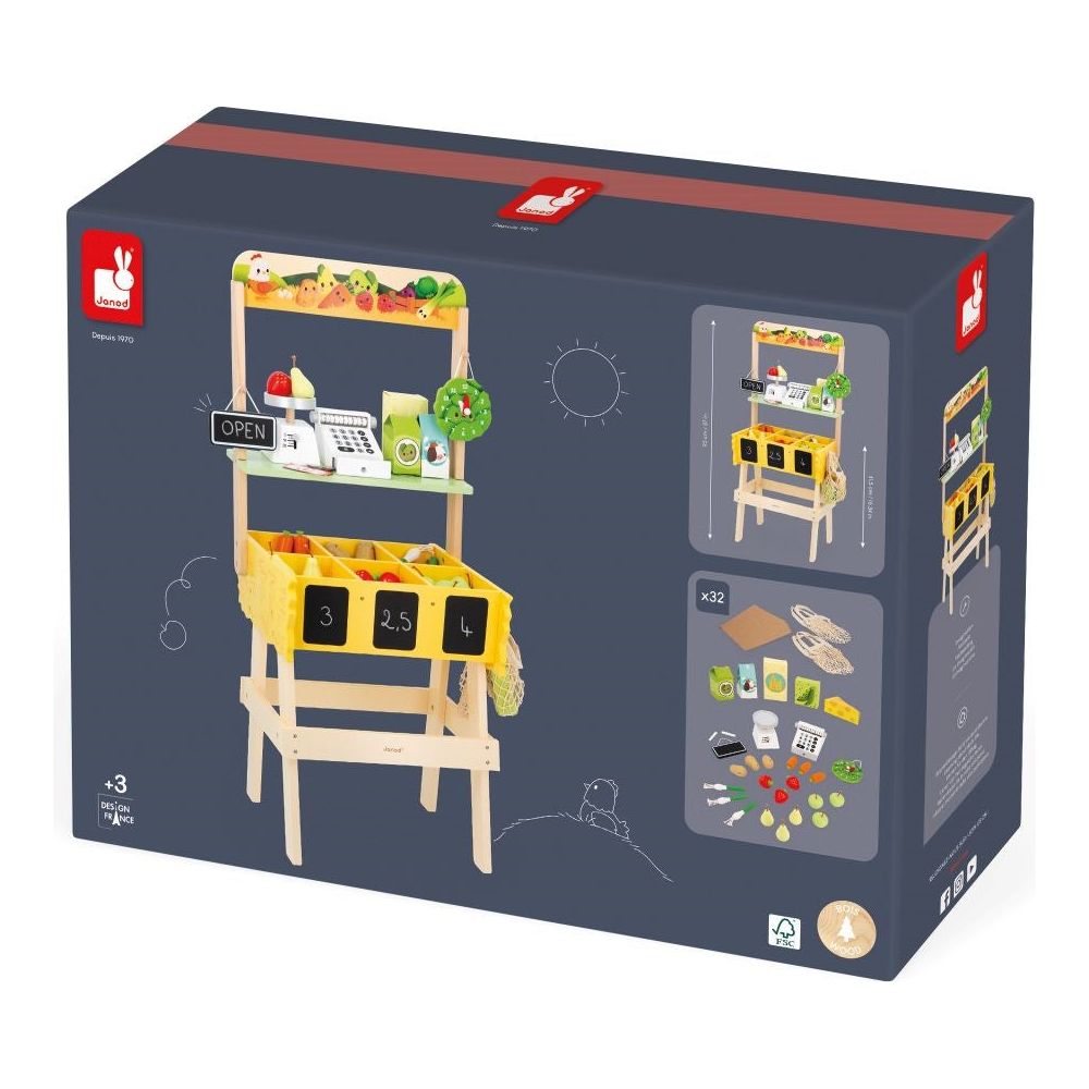  Janod -  Wooden Farm Market -  Preschool