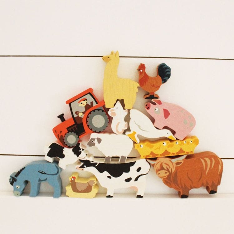  Tender Leaf Toys -  Wooden Farmyard Animals -  Preschool