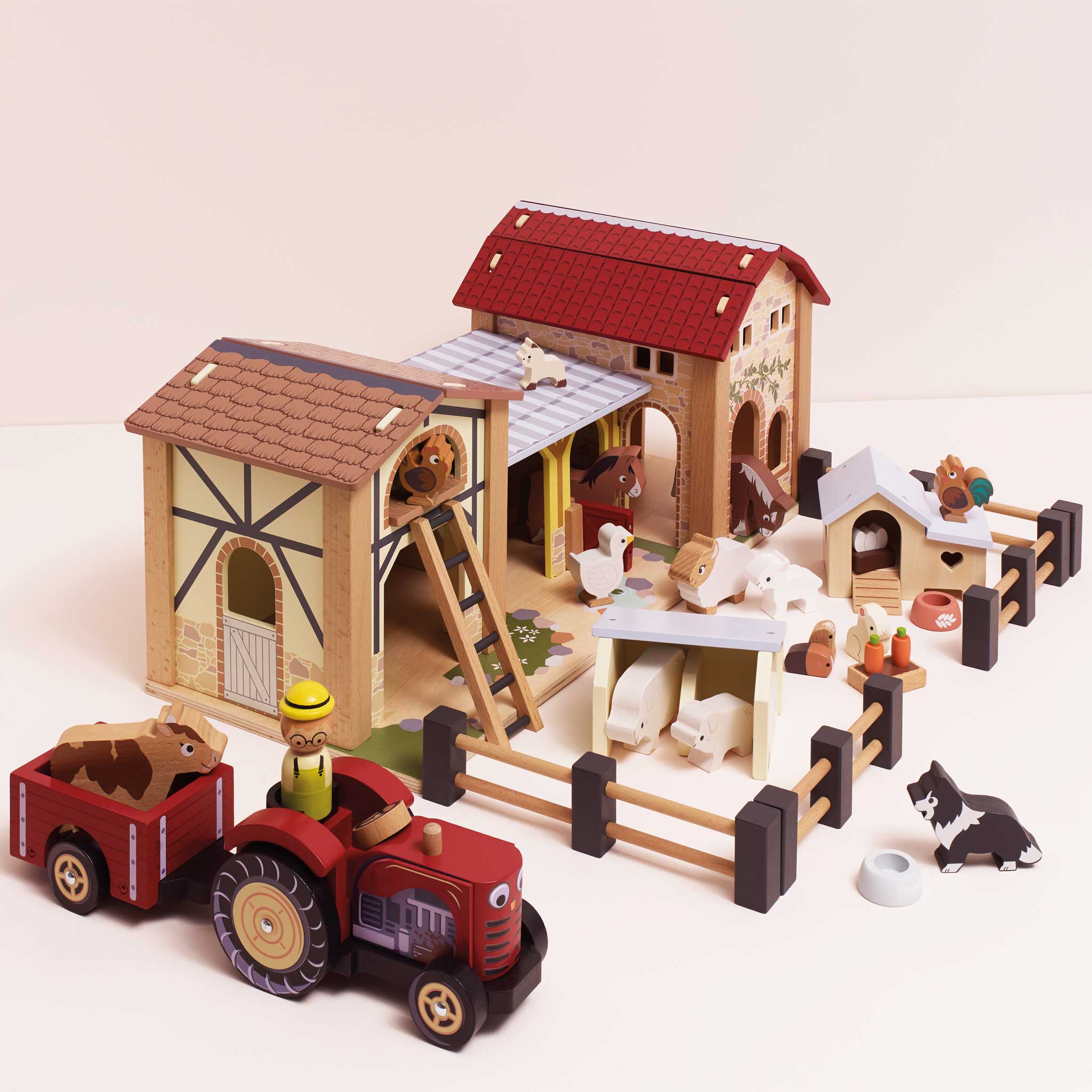  Le Toy Van -  Wooden Farmyard Stables -  Preschool