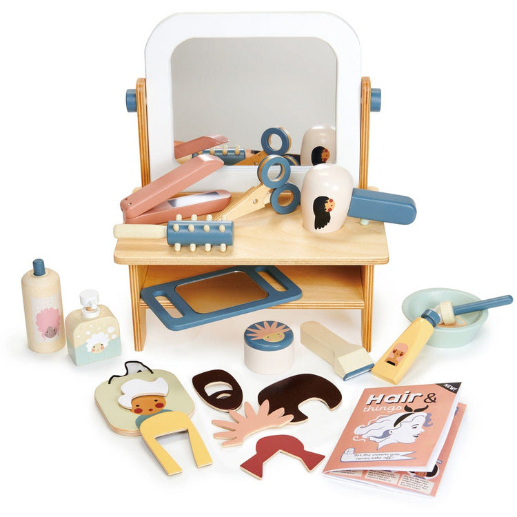  Tender Leaf Toys -  Wooden Hair Salon Set -  Preschool