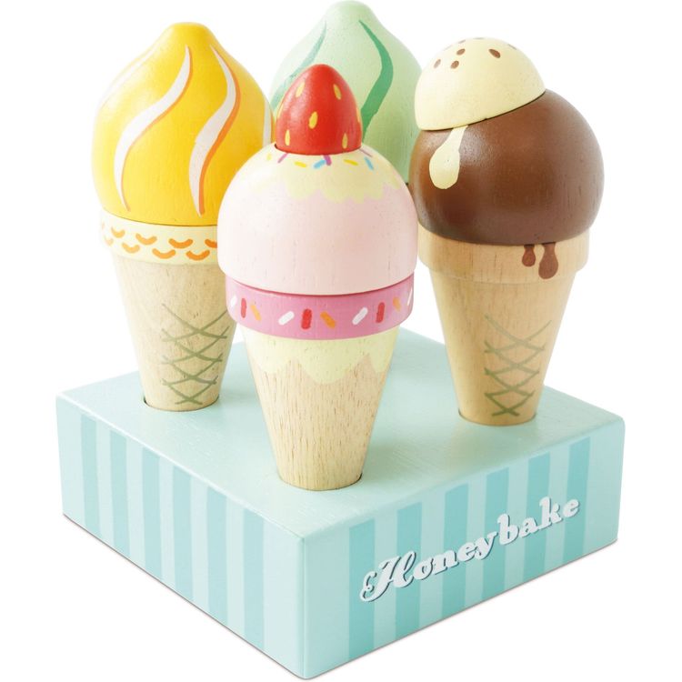  Le Toy Van -  Wooden Ice Cream Cones Set -  Preschool