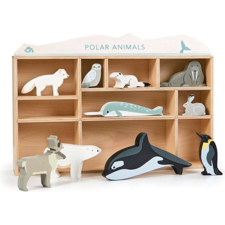  Tender Leaf Toys -  Wooden Polar Animals Set -  Preschool