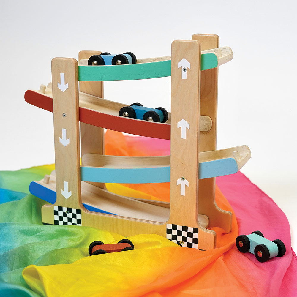  Mentari -  Wooden Ramp Racer Toy -  Preschool