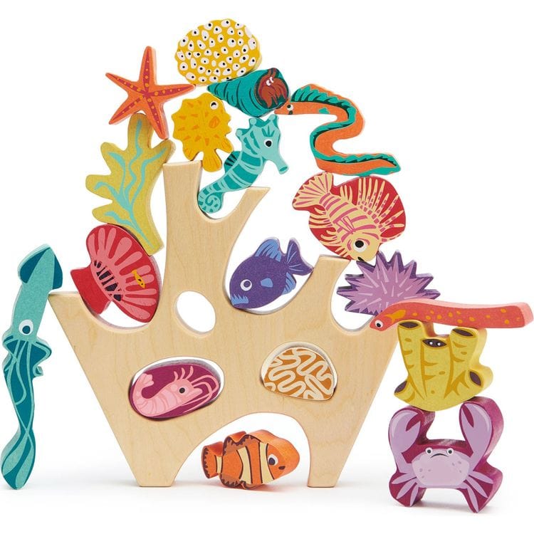  Tender Leaf Toys -  Wooden Stacking Coral Reef -  Infants