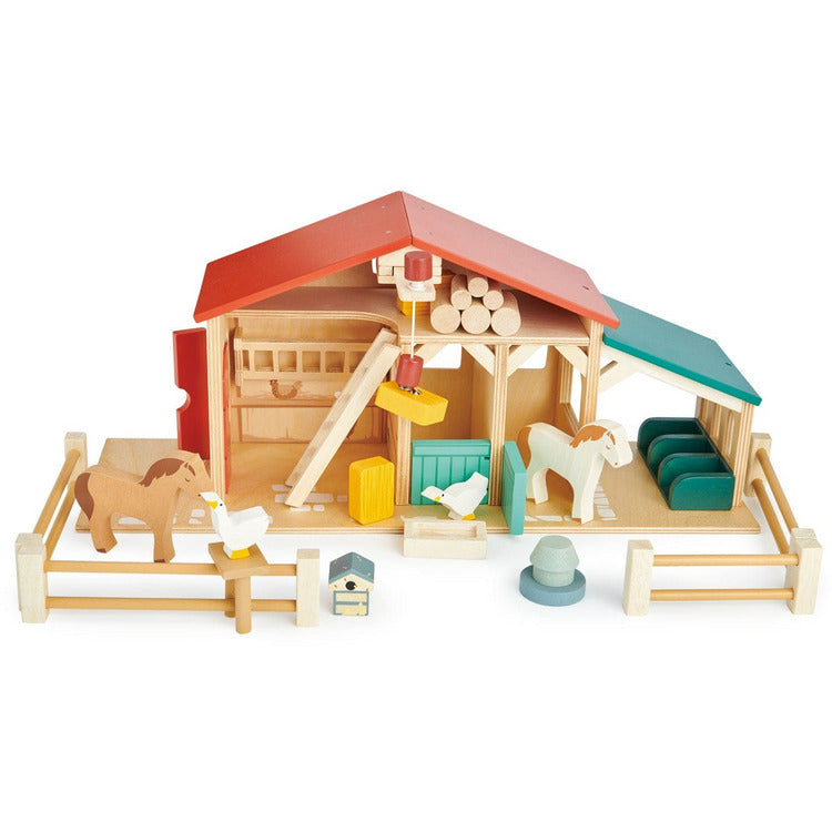 Tender Leaf Toys -  Wooden Tender Leaf Farm Playset -  Preschool