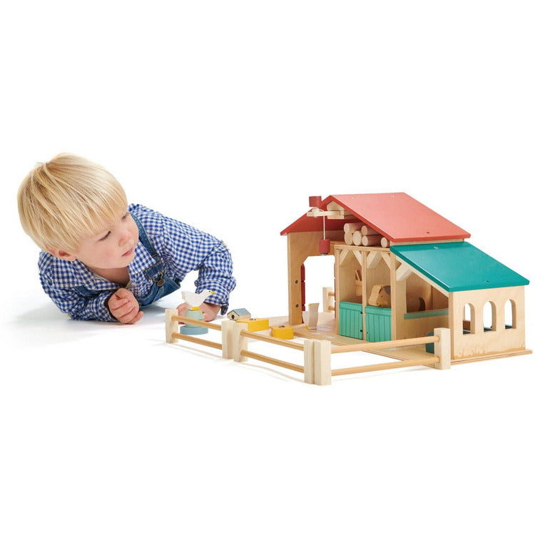  Tender Leaf Toys -  Wooden Tender Leaf Farm Playset -  Preschool
