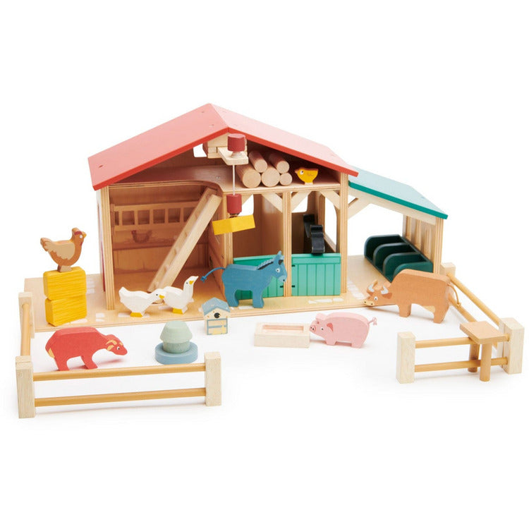  Tender Leaf Toys -  Wooden Tender Leaf Farm Playset -  Preschool