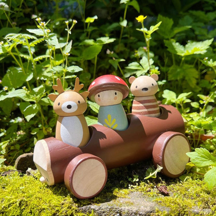  Tender Leaf Toys -  Wooden Timber Taxi Toy -  Preschool