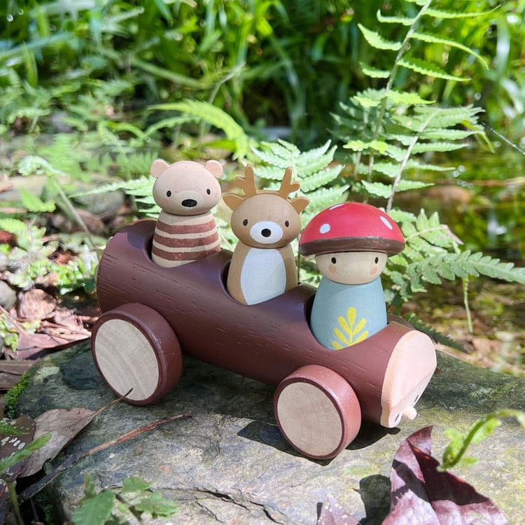  Tender Leaf Toys -  Wooden Timber Taxi Toy -  Preschool