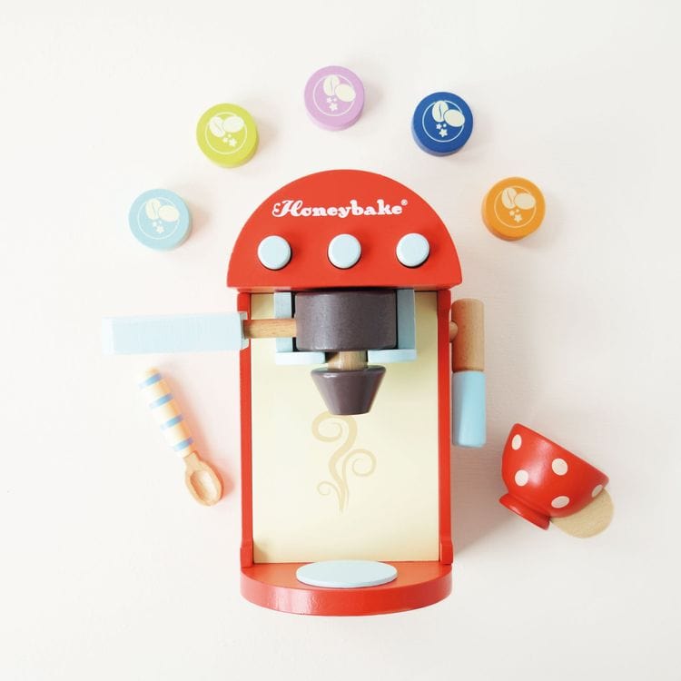 Le Toy Van -  Wooden Toy Coffee Machine & Pods -  Preschool