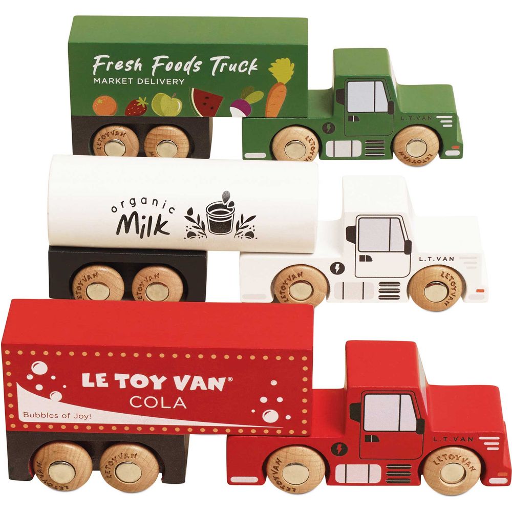  Le Toy Van -  Wooden Trailer Truck Set -  Preschool