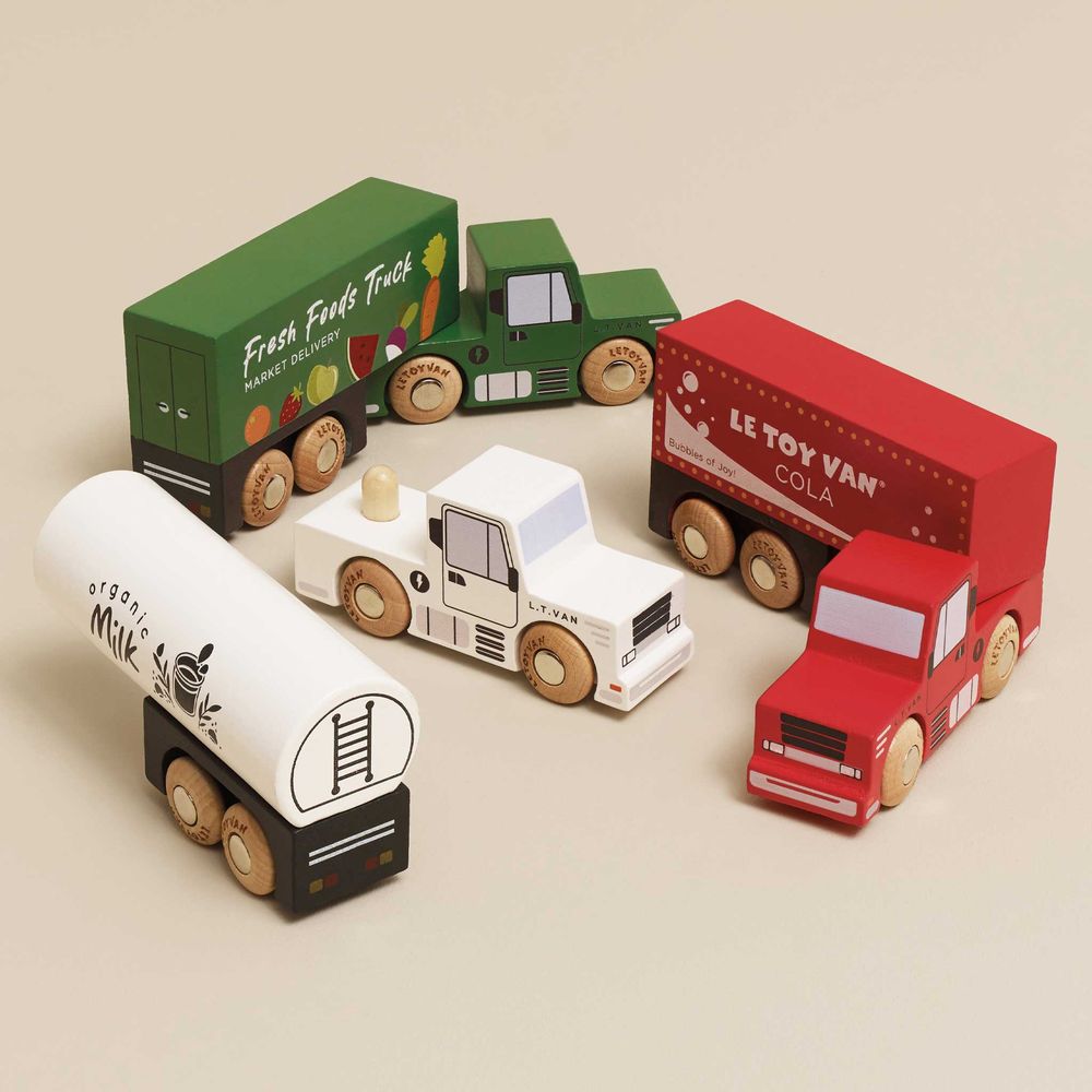 Le Toy Van -  Wooden Trailer Truck Set -  Preschool