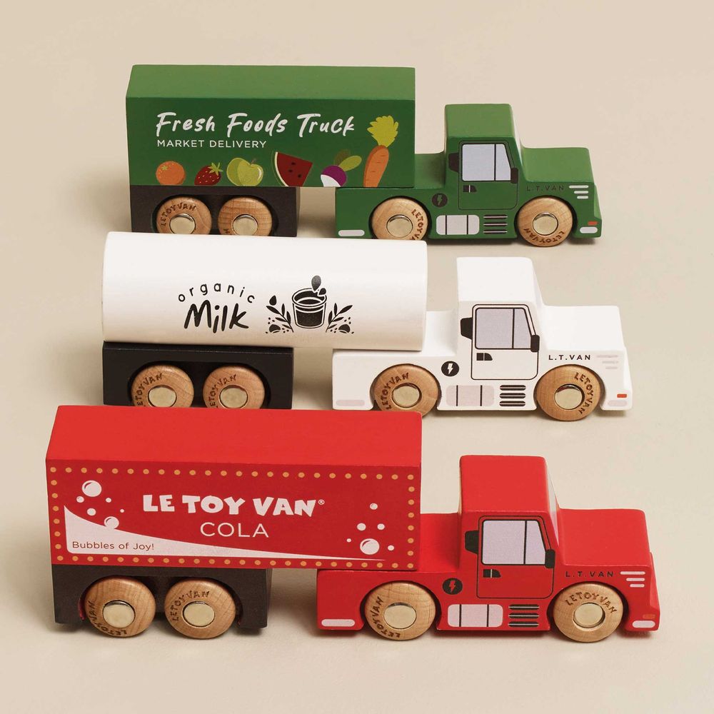  Le Toy Van -  Wooden Trailer Truck Set -  Preschool