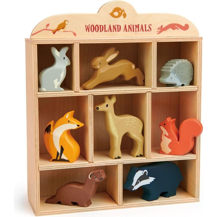  Tender Leaf Toys -  Wooden Woodland Animals Set -  Preschool