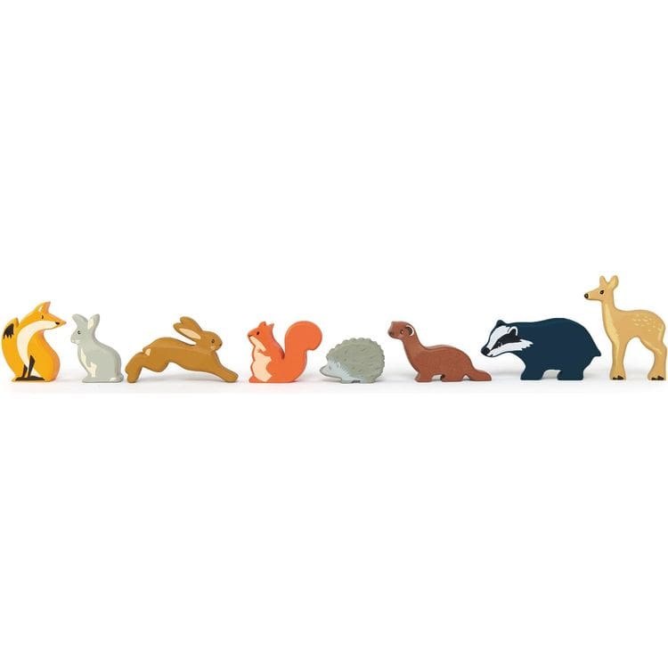  Tender Leaf Toys -  Wooden Woodland Animals Set -  Preschool