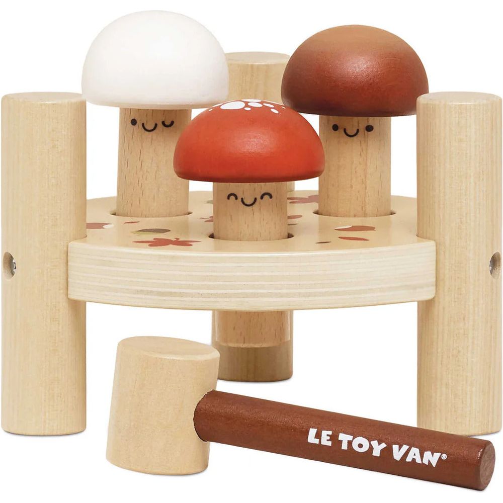 Le Toy Van -  Woodland Mushroom Hammer Game - 5 Pieces -  Infants