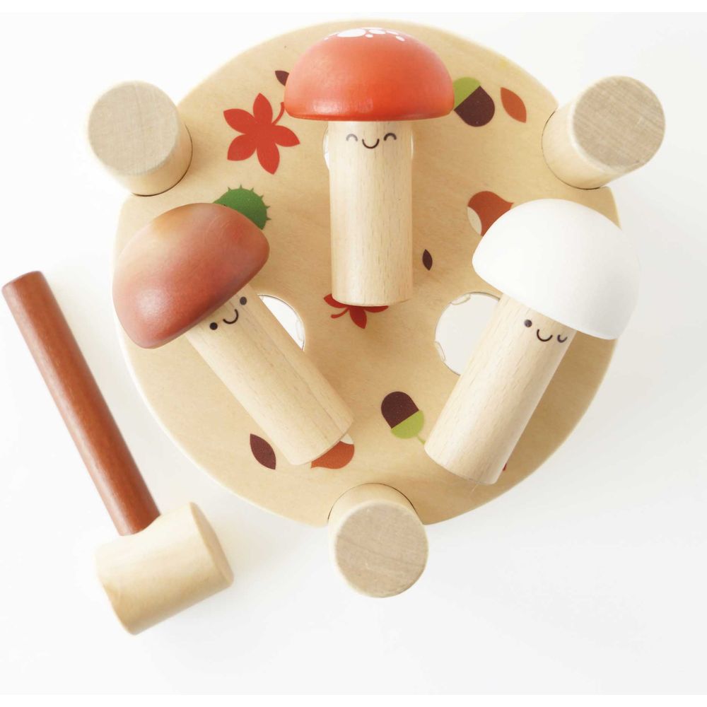  Le Toy Van -  Woodland Mushroom Hammer Game - 5 Pieces -  Infants