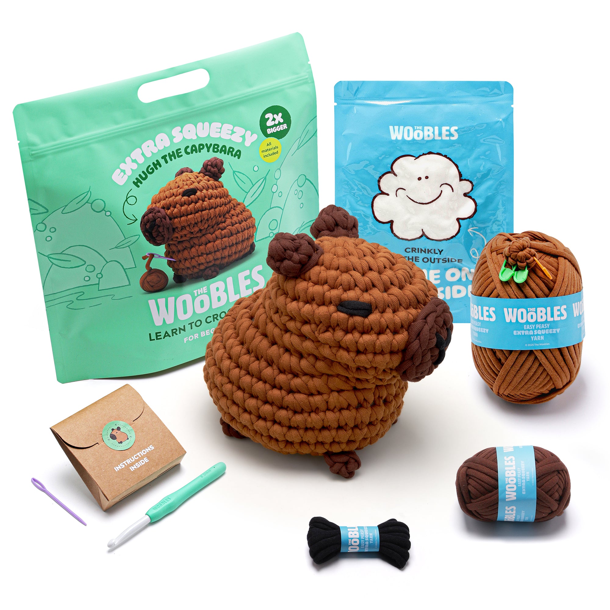 Hugh the Capybara Learn to Crochet Kit