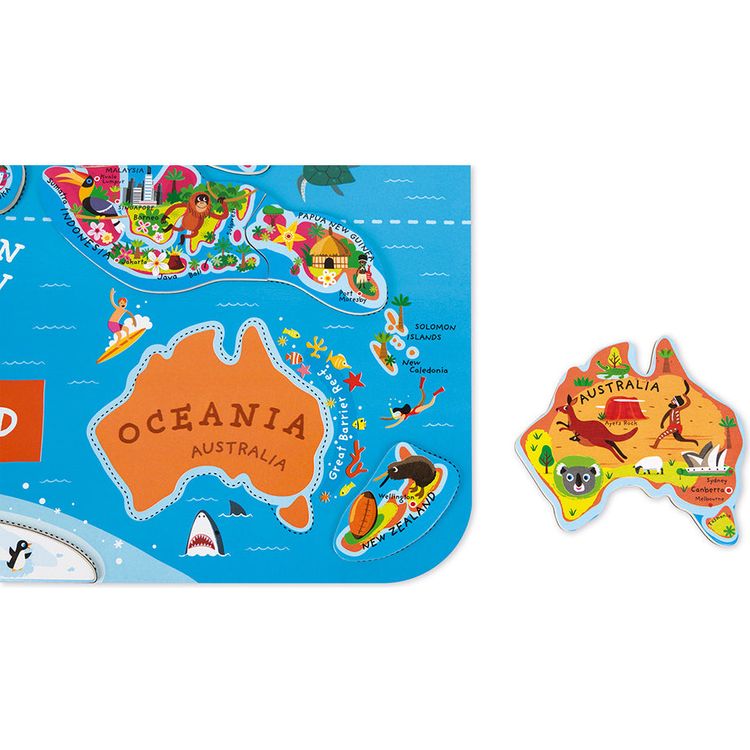 Cars ワールドプレイマップ 3種セット Magnetic World Map Puzzle