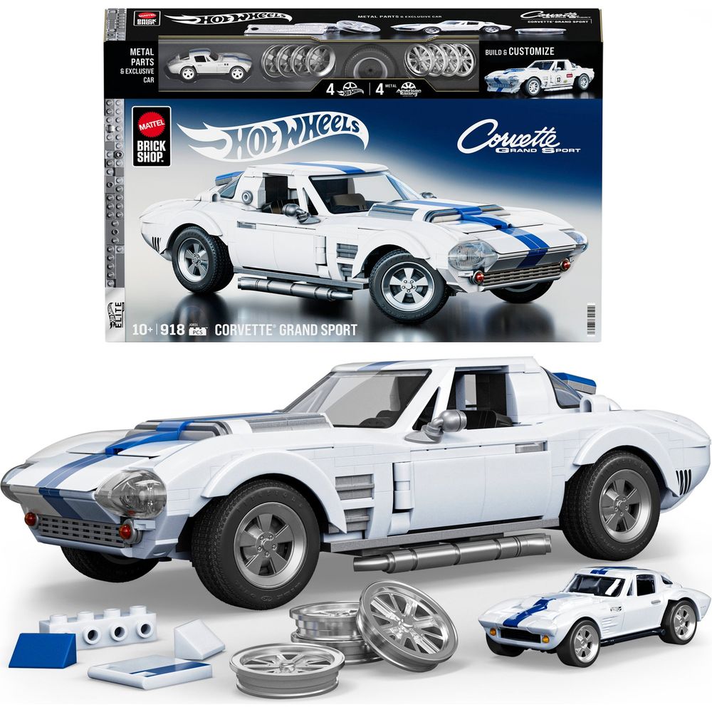Mattel Brick Shop Hot Wheels Corvette Grand Sport