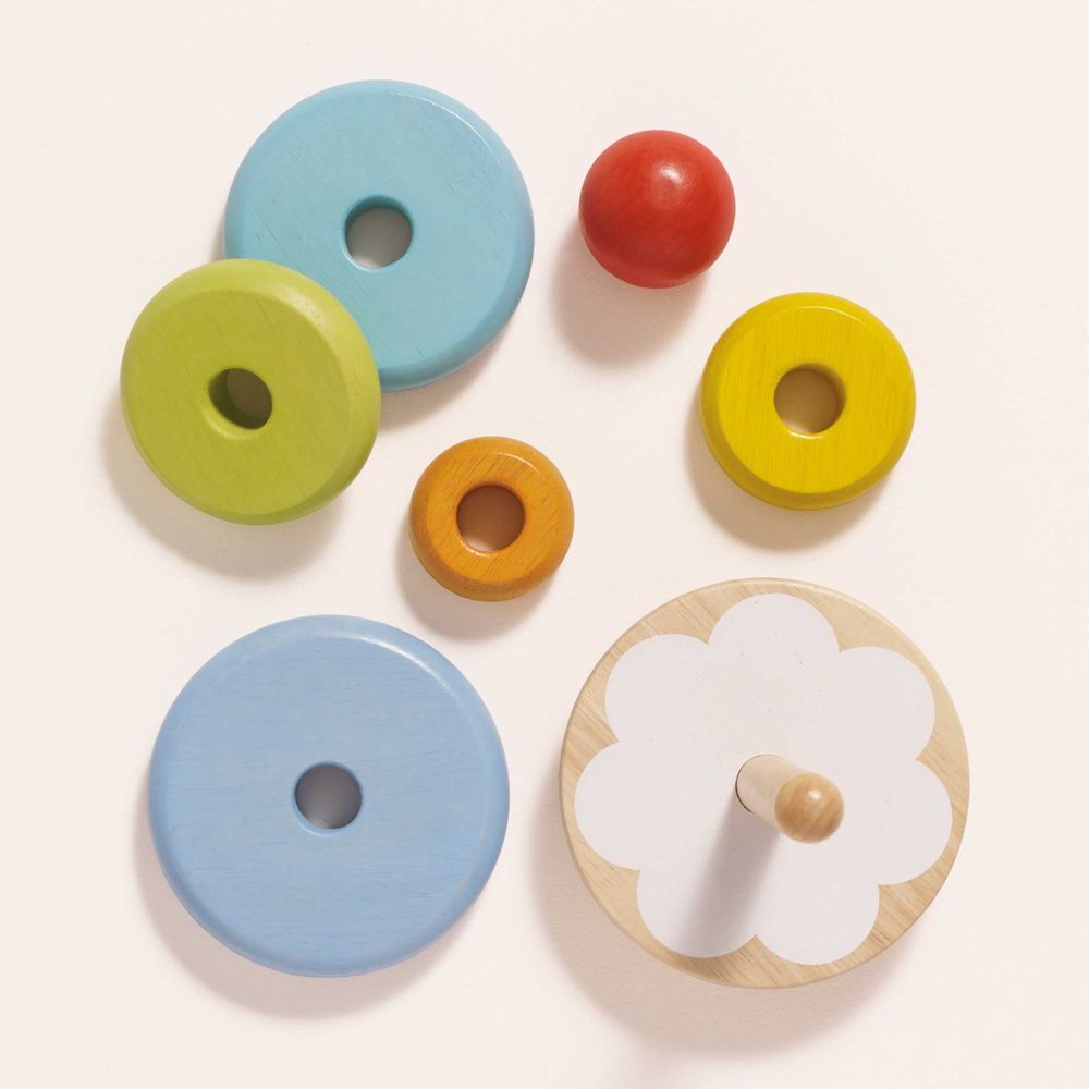 7 Piece Rainbow Stacking Tower