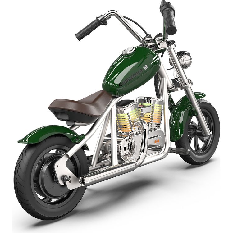 Hyper Gogo Challenger 12 Plus Kids Motorcycle with App - Green