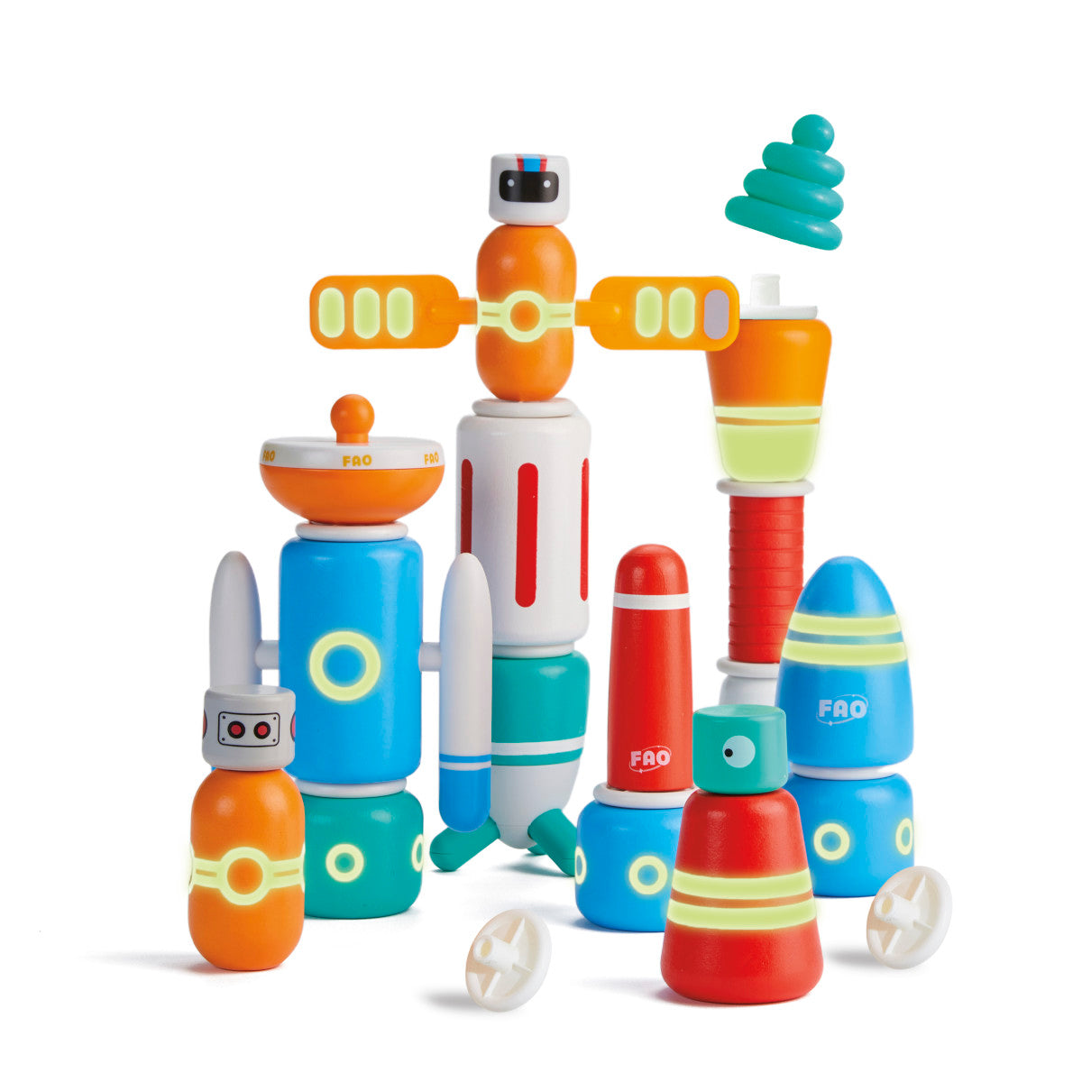 Galaxy Glow Space Blocks Construction Set