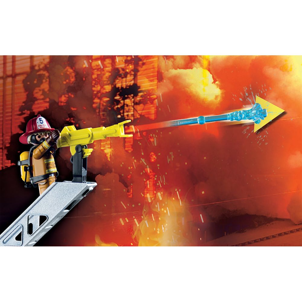 Fire Truck with Accessories and 2 Figures