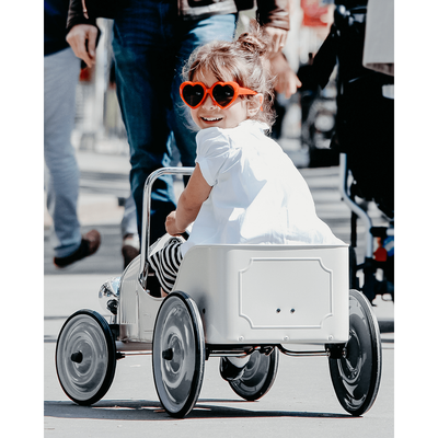Baghera Preschool Ride-On CLASSIC PEDAL CAR White