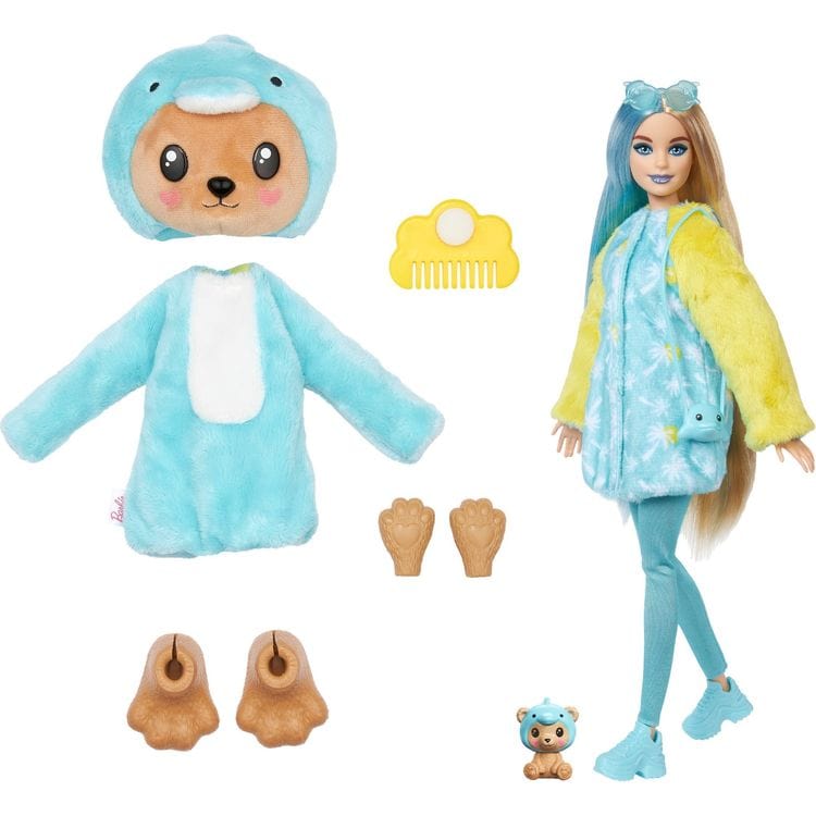 Barbie Cutie Reveal Doll & Accessories with Animal Plush Costume & 10  Surprises Including Color Change, Kitten as Red Panda in Costume- Themed  Series