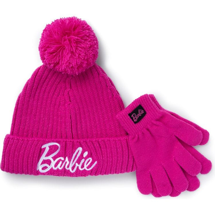 Barbie World of Barbie Barbie Kids Pink Winter Hat & Gloves Set