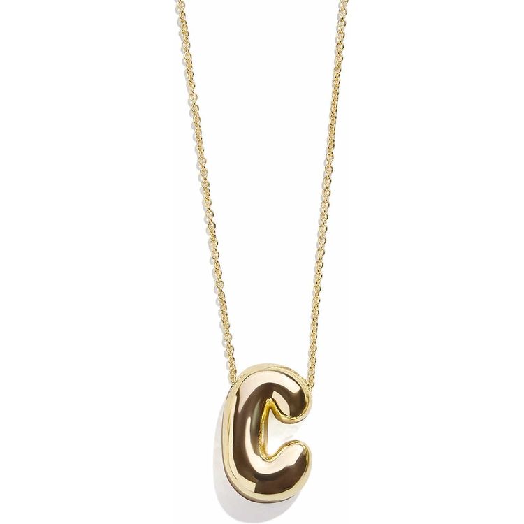 Bauble Bar Trend Accessories Gold Bubble Initial Necklace - C