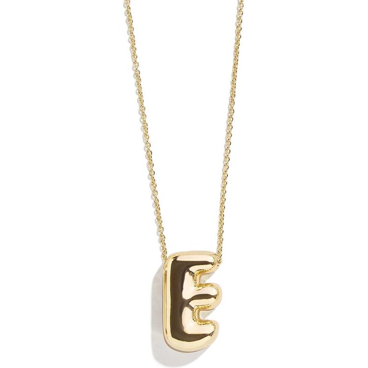 Bauble Bar Trend Accessories Gold Bubble Initial Necklace - E