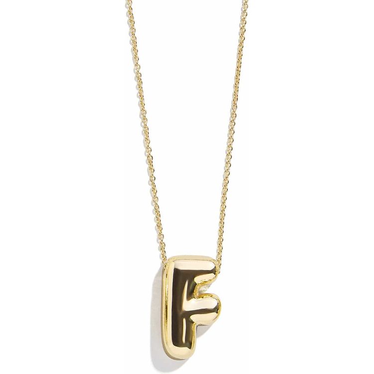 Bauble Bar Trend Accessories Gold Bubble Initial Necklace - F
