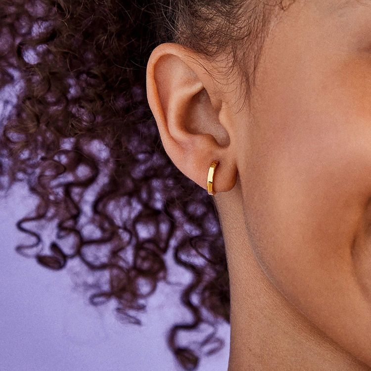 Bauble Bar Trend Accessories Tori 18K Gold Kids' Huggie Hoop Earrings