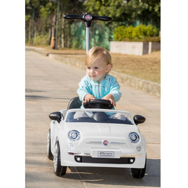 Best Ride on Cars Outdoor Fiat Push Car - White