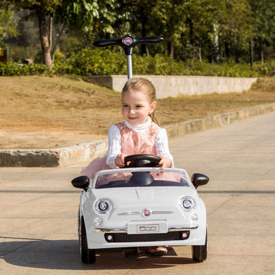 Best Ride on Cars Outdoor Fiat Push Car - White