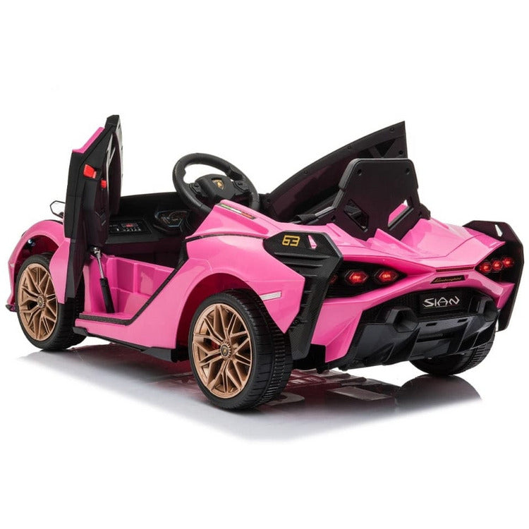 Best Ride on Cars Outdoor Lamborghini Sian 12V Pink Ride On Car