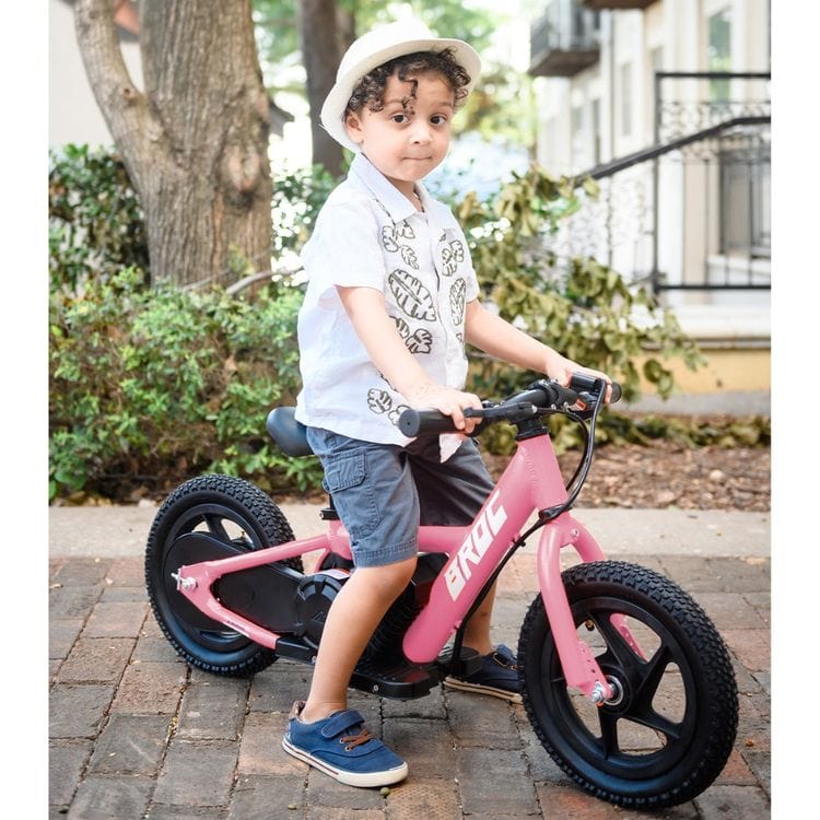 Best Ride on Cars Outdoor Pink E-Bike - 12"