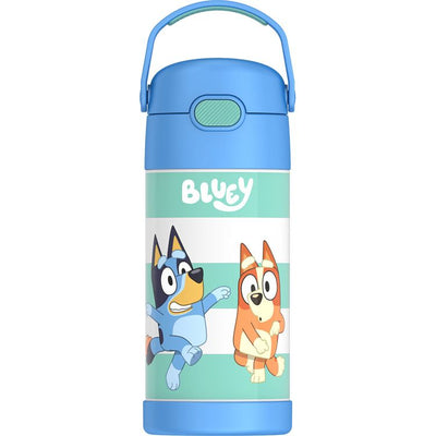 Bluey Souvenirs Bluey 12 Ounce Thermos Bottle with Straw