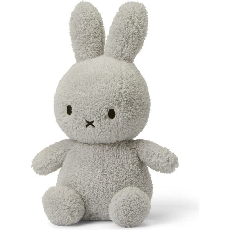 Bon Ton Toys Plush Miffy Sitting Terry Light Grey 9"