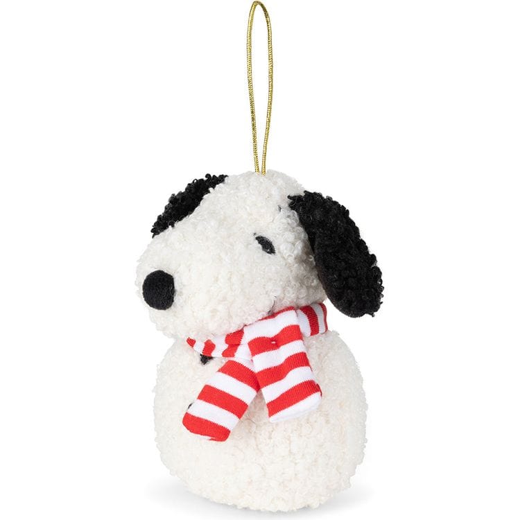 Bon Ton Toys Plush Peanuts Snoopy ECO Tiny Teddy Snowman Ornament