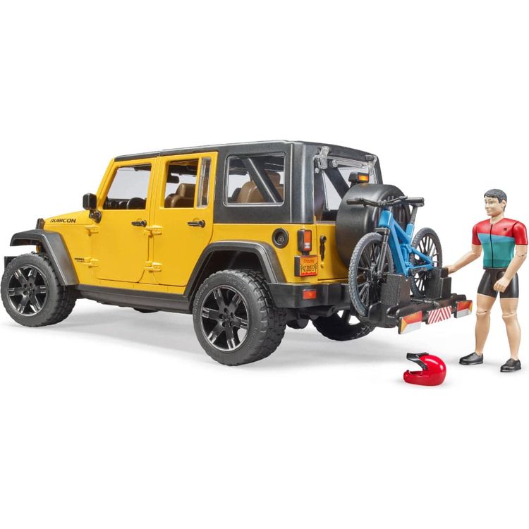 Bruder Vehicles Jeep Wrangler Rubicon with Mountain Bike & Figurine