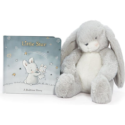 Bunnies By The Bay Infants Little Nibble Bunny (Gray) Book & Plush Bundle